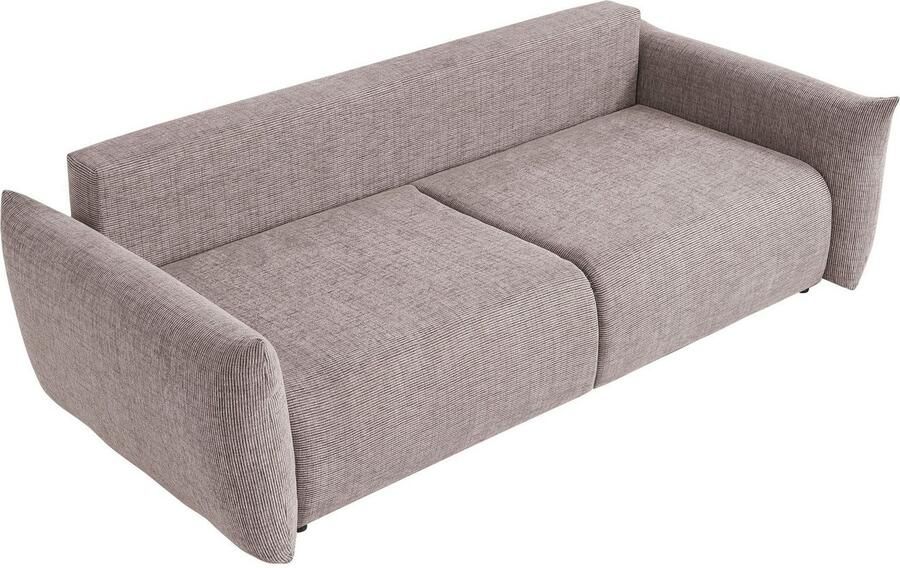 Home affaire 3-zitsbank MAVAS slaapbank met bedlade ca. 240 108 cm (ligoppervlak 212 145 cm) ribfluweel chenille structuur - Foto 10