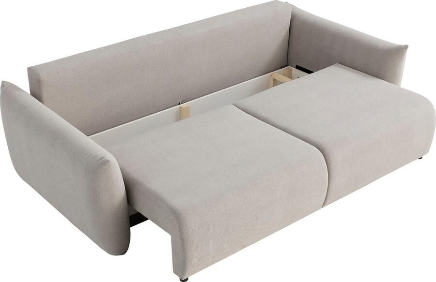 Home affaire 3-zitsbank MAVAS slaapbank met bedlade ca. 240 108 cm (ligoppervlak 212 145 cm) ribfluweel chenille structuur - Foto 9