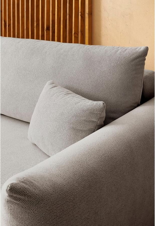 INOSIGN 3-zitsbank MAVAS slaapbank met bedlade ca. 240 108 cm (ligoppervlak 212 145 cm) ribfluweel chenille structuur - Foto 4