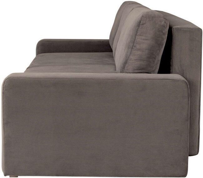 INOSIGN 3-zitsbank SHERIDIAN slaapbank met bedlade in fijncord en velvet met golvende ondervering moderne bekleding b h d 225 94 80 - Foto 2