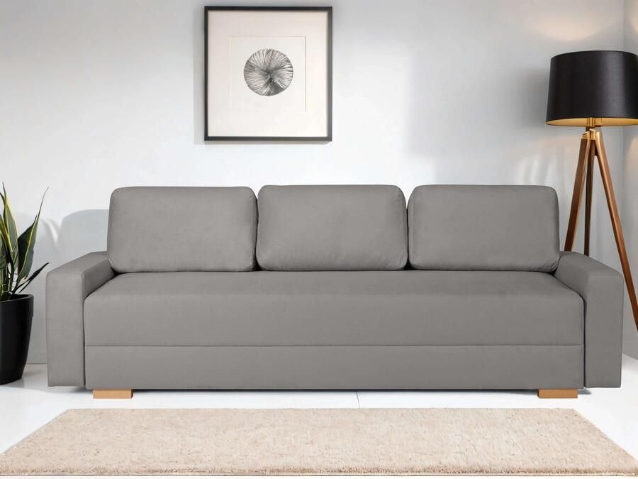 INOSIGN 3-zitsbank SHERIDIAN slaapbank met bedlade in fijncord en velvet met golvende ondervering moderne bekleding b h d 225 94 80 - Foto 8