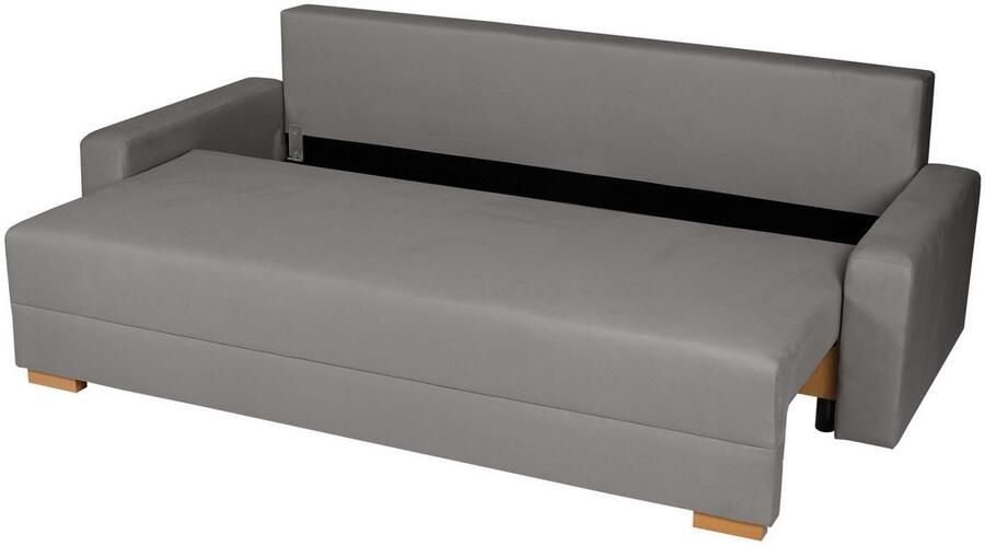 INOSIGN 3-zitsbank SHERIDIAN slaapbank met bedlade in fijncord en velvet met golvende ondervering moderne bekleding b h d 225 94 80 - Foto 3