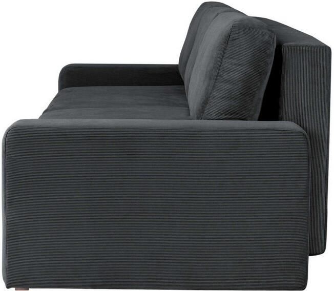 INOSIGN 3-zitsbank SHERIDIAN slaapbank met bedlade in fijncord en velvet met golvende ondervering moderne bekleding b h d 225 94 80