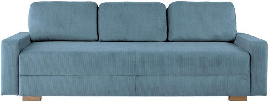 INOSIGN 3-zitsbank SHERIDIAN slaapbank met bedlade in fijncord en velvet met golvende ondervering moderne bekleding b h d 225 94 80 - Foto 4