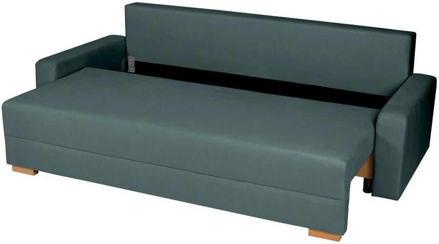 INOSIGN 3-zitsbank SHERIDIAN slaapbank met bedlade in fijncord en velvet met golvende ondervering moderne bekleding b h d 225 94 80 - Foto 3