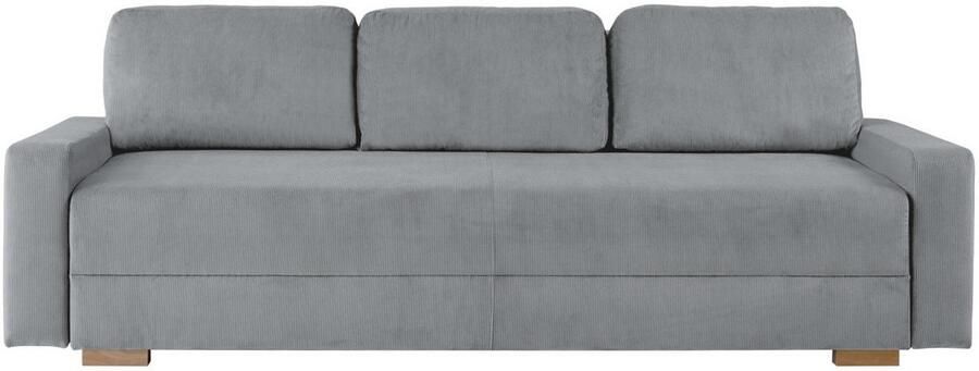 INOSIGN 3-zitsbank SHERIDIAN slaapbank met bedlade in fijncord en velvet met golvende ondervering moderne bekleding b h d 225 94 80 - Foto 5