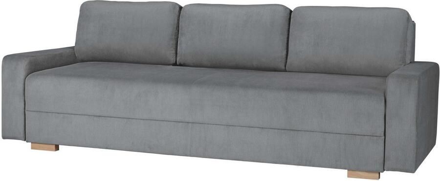 INOSIGN 3-zitsbank SHERIDIAN slaapbank met bedlade in fijncord en velvet met golvende ondervering moderne bekleding b h d 225 94 80 - Foto 4