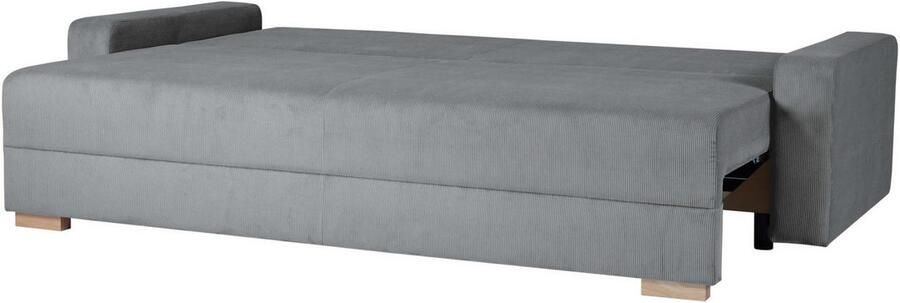 INOSIGN 3-zitsbank SHERIDIAN slaapbank met bedlade in fijncord en velvet met golvende ondervering moderne bekleding b h d 225 94 80 - Foto 7