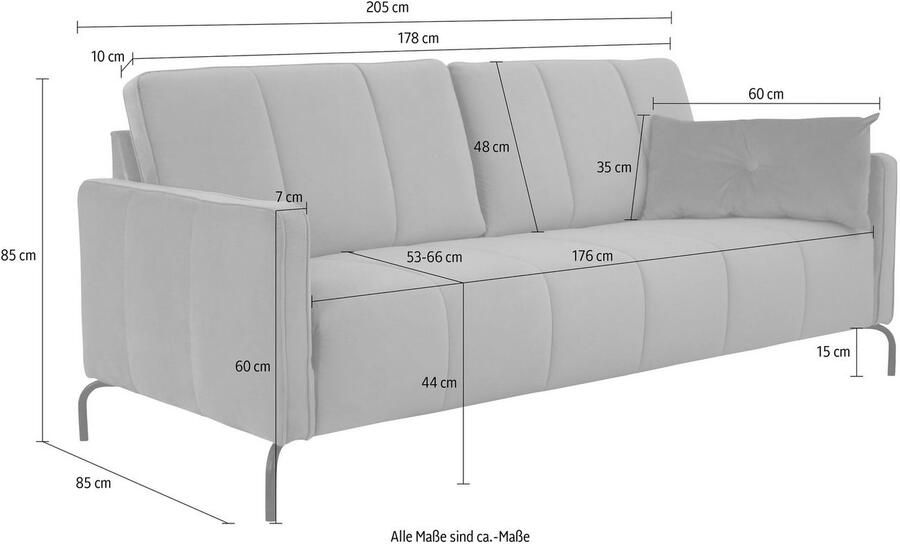 INOSIGN 3-zitsbank Xeen met fijne quilten en biezen - Foto 3