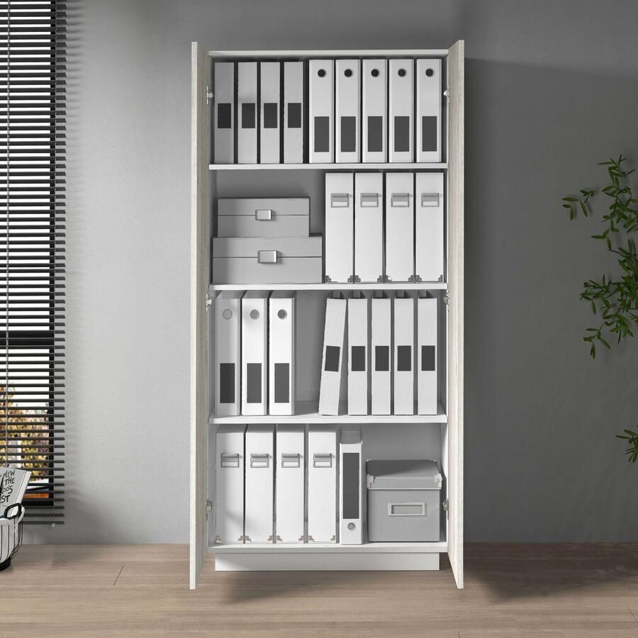 INOSIGN Archiefkast Coro Multifunctionele kast Bureaukast met 2 deuren & verstelbare legplanken hoogte 86 of 166 cm made in italy - Foto 3