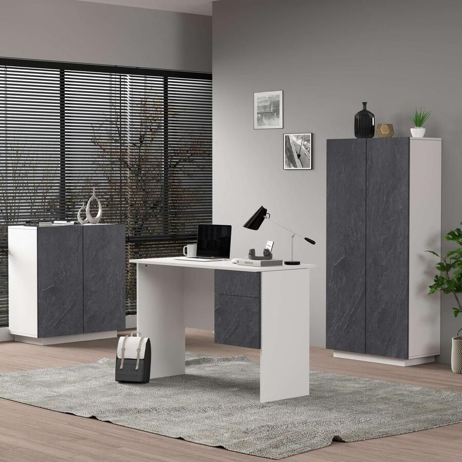 INOSIGN Archiefkast Coro Multifunctionele kast Bureaukast met 2 deuren & verstelbare legplanken hoogte 86 of 166 cm made in italy - Foto 2