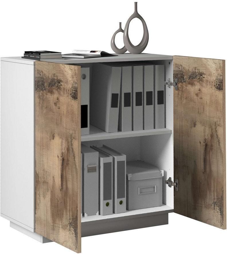 INOSIGN Archiefkast Coro Multifunctionele kast Bureaukast met 2 deuren & verstelbare legplanken hoogte 86 of 166 cm made in italy - Foto 10