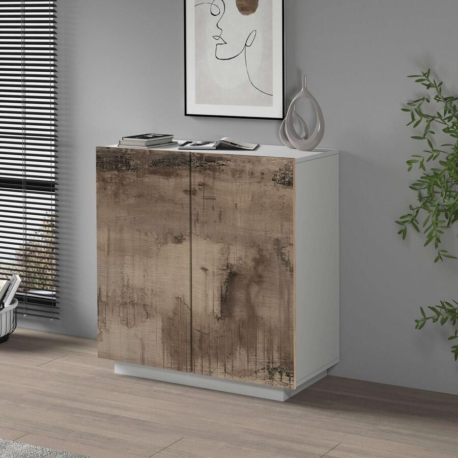 INOSIGN Archiefkast Coro Multifunctionele kast Bureaukast met 2 deuren & verstelbare legplanken hoogte 86 of 166 cm made in italy - Foto 6