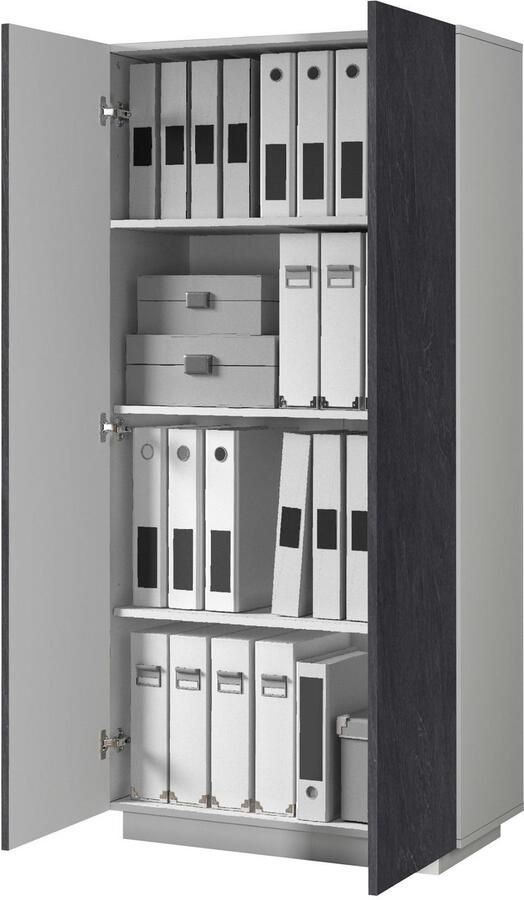 INOSIGN Archiefkast Coro Multifunctionele kast Bureaukast met 2 deuren & verstelbare legplanken hoogte 86 of 166 cm made in italy - Foto 9