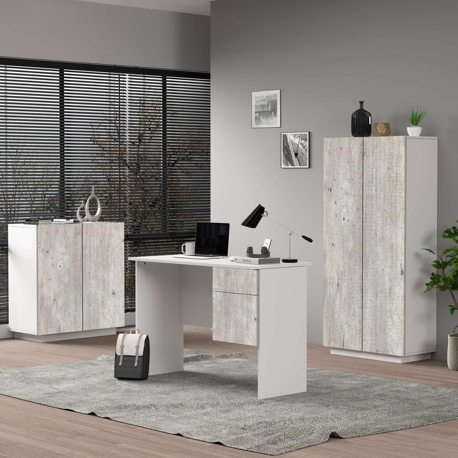 INOSIGN Archiefkast Coro Multifunctionele kast Bureaukast met 2 deuren & verstelbare legplanken hoogte 86 of 166 cm made in italy - Foto 3