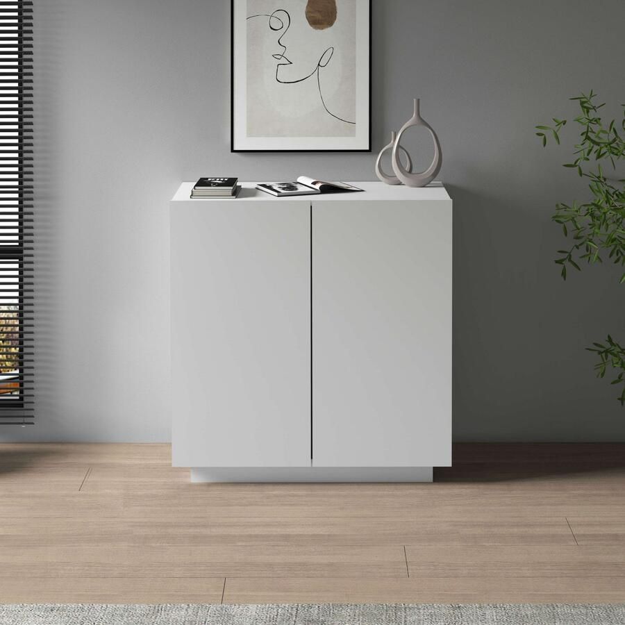 INOSIGN Archiefkast Essential Multifunctionele kast Bureaukast met 2 deuren & verstelbare legplanken hoogte 86 of 166 cm made in italy
