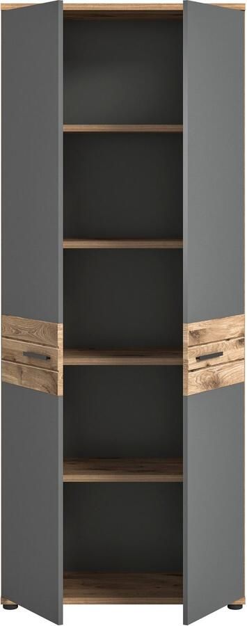 INOSIGN Archiefkast Riga Breedte 80cm in Nox Eik nabootsing en Basaltgrijs - Foto 6