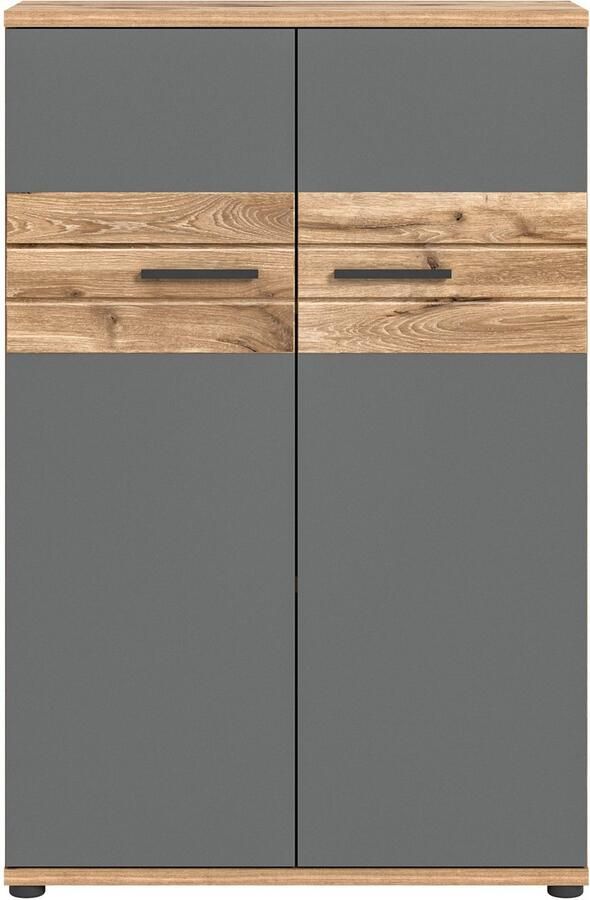 INOSIGN Archiefkast Riga Breedte 80cm in Nox Eik nabootsing en Basaltgrijs - Foto 5