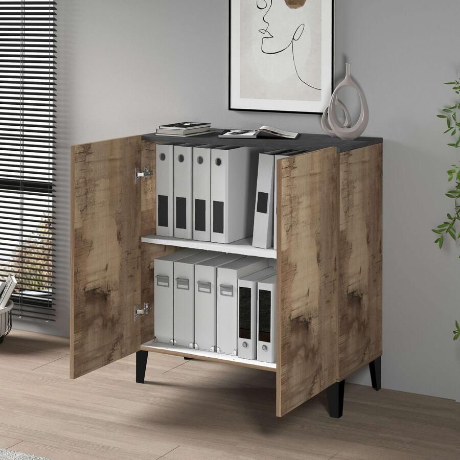 INOSIGN Archiefkast Sunrise Archiefkast Multifunctionele kast Bureaukast met 2 deuren & 2 vakken breedte 79 2 cm gemaakt in italië - Foto 8