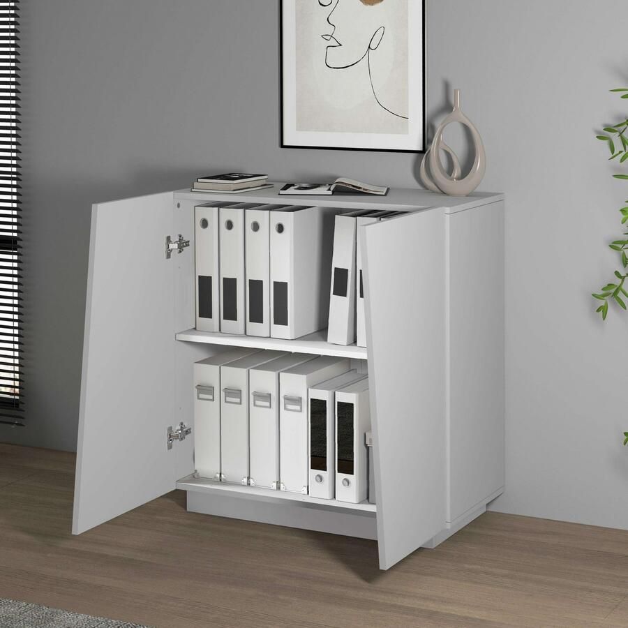 INOSIGN Archiefkast Vega Multifunctionele kast Bureaukast met 2 deuren & verstelbare legplanken hoogte 86 of 166 cm made in italy - Foto 4
