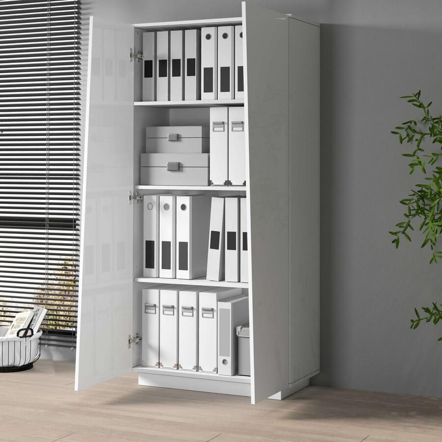 INOSIGN Archiefkast Vega Multifunctionele kast Bureaukast met 2 deuren & verstelbare legplanken hoogte 86 of 166 cm made in italy - Foto 4