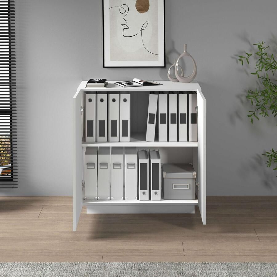 INOSIGN Archiefkast Essential Multifunctionele kast Bureaukast met 2 deuren & verstelbare legplanken hoogte 86 of 166 cm made in italy - Foto 7