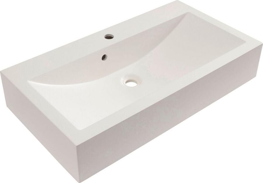 INOSIGN Wastafelmeubel Riga breedte 140 cm incl. opzetwastafel 2 lades 1 deur Hangkast onderkast badkamermeubels badkamerkast kast badkamer (1 stuk) - Foto 5