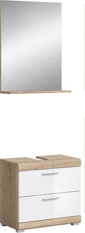 INOSIGN Badkamerserie Siena 2-delig bestaande uit: onderkast voor wastafel spiegel in verschillende kleuren verkrijgbaar badkamermeubels combinatie badkamer (set 2-delig) - Foto 9