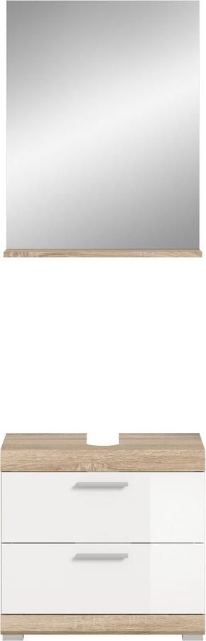 INOSIGN Badkamerserie Siena 2-delig bestaande uit: onderkast voor wastafel spiegel in verschillende kleuren verkrijgbaar badkamermeubels combinatie badkamer (set 2-delig) - Foto 8