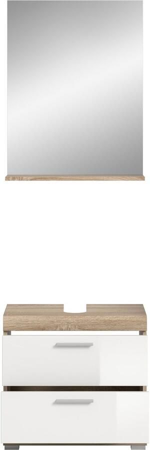 INOSIGN Badkamerserie Siena 2-delig bestaande uit: onderkast voor wastafel spiegel in verschillende kleuren verkrijgbaar badkamermeubels combinatie badkamer (set 2-delig) - Foto 7