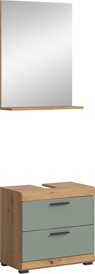 INOSIGN Badkamerserie Siena 2-delig bestaande uit: onderkast voor wastafel spiegel in verschillende kleuren verkrijgbaar badkamermeubels combinatie badkamer (set 2-delig) - Foto 8