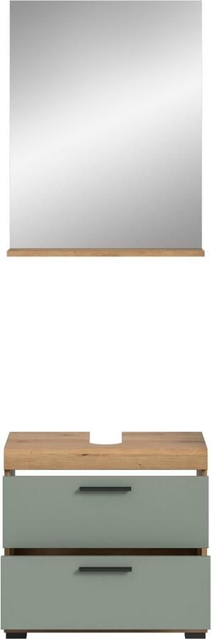 INOSIGN Badkamerserie Siena 2-delig bestaande uit: onderkast voor wastafel spiegel in verschillende kleuren verkrijgbaar badkamermeubels combinatie badkamer (set 2-delig) - Foto 7