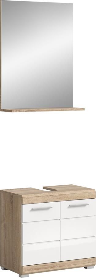 INOSIGN Badkamerserie Siena 2-delig bestaande uit: onderkast voor wastafel spiegel in verschillende kleuren verkrijgbaar badkamermeubels combinatie badkamer (set 2-delig) - Foto 9