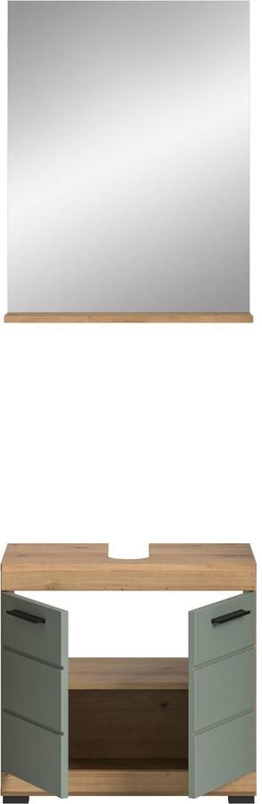 INOSIGN Badkamerserie Siena 2-delig bestaande uit: onderkast voor wastafel spiegel in verschillende kleuren verkrijgbaar badkamermeubels combinatie badkamer (set 2-delig) - Foto 7