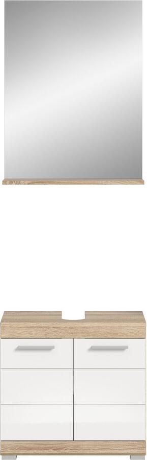 INOSIGN Badkamerserie Siena 2-delig bestaande uit: onderkast voor wastafel spiegel in verschillende kleuren verkrijgbaar badkamermeubels combinatie badkamer (set 2-delig) - Foto 7