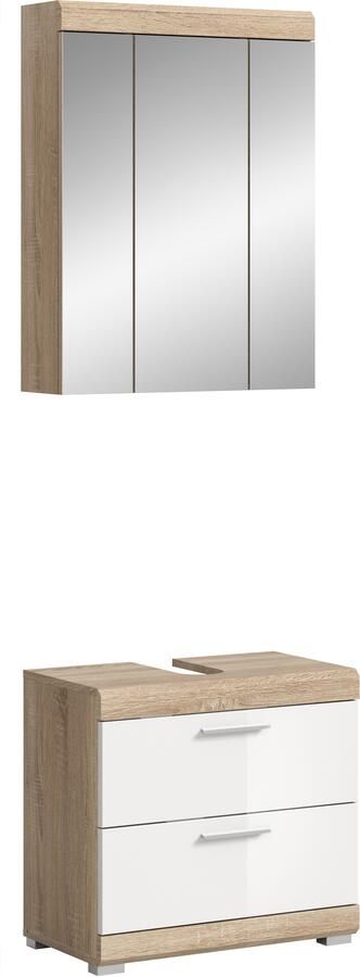 INOSIGN Badkamerserie Siena 2-delig bestaande uit: onderkast voor wastafel spiegelkast in verschillende kleuren verkrijgbaar badkamermeubels combinatie badkamer (set 2-delig) - Foto 9