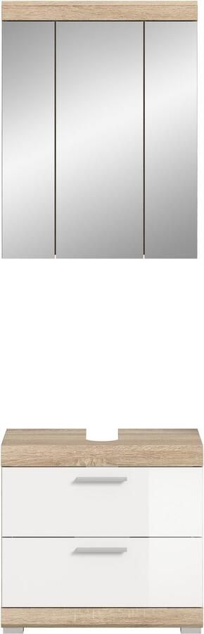 INOSIGN Badkamerserie Siena 2-delig bestaande uit: onderkast voor wastafel spiegelkast in verschillende kleuren verkrijgbaar badkamermeubels combinatie badkamer (set 2-delig) - Foto 8