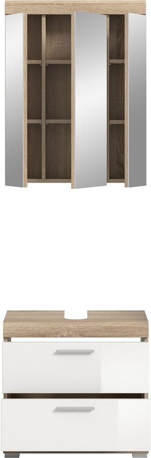 INOSIGN Badkamerserie Siena 2-delig bestaande uit: onderkast voor wastafel spiegelkast in verschillende kleuren verkrijgbaar badkamermeubels combinatie badkamer (set 2-delig) - Foto 7