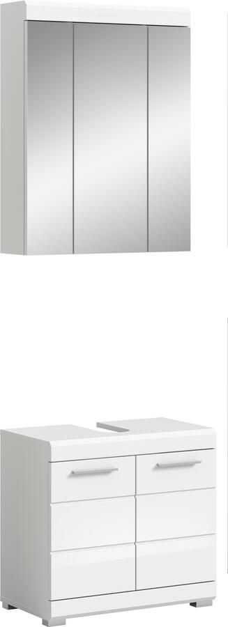 INOSIGN Badkamerserie Siena 2-delig bestaande uit: onderkast voor wastafel spiegelkast in verschillende kleuren verkrijgbaar badkamermeubels combinatie badkamer (set 2 stuks) - Foto 9