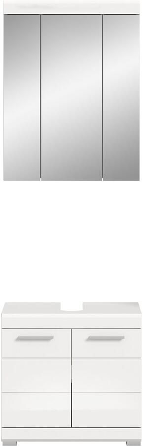 INOSIGN Badkamerserie Siena 2-delig bestaande uit: onderkast voor wastafel spiegelkast in verschillende kleuren verkrijgbaar badkamermeubels combinatie badkamer (set 2 stuks) - Foto 7