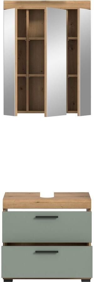 INOSIGN Badkamerserie Siena 2-delig bestaande uit: onderkast voor wastafel spiegelkast in verschillende kleuren verkrijgbaar badkamermeubels combinatie badkamer (set 2-delig) - Foto 7