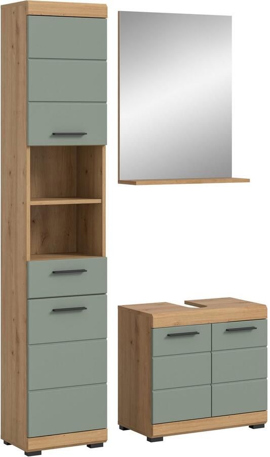 INOSIGN Badkamerserie Siena 3-delig bestaande uit: Hoge kast wastafelonderkast spiegel (set 3-delig) - Foto 7