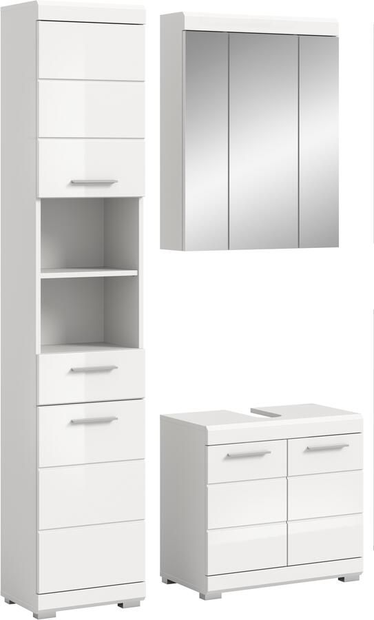 INOSIGN Badkamerserie Siena 3-delig bestaande uit: Hoge kast wastafelonderkast spiegelkast (set 3-delig) - Foto 9