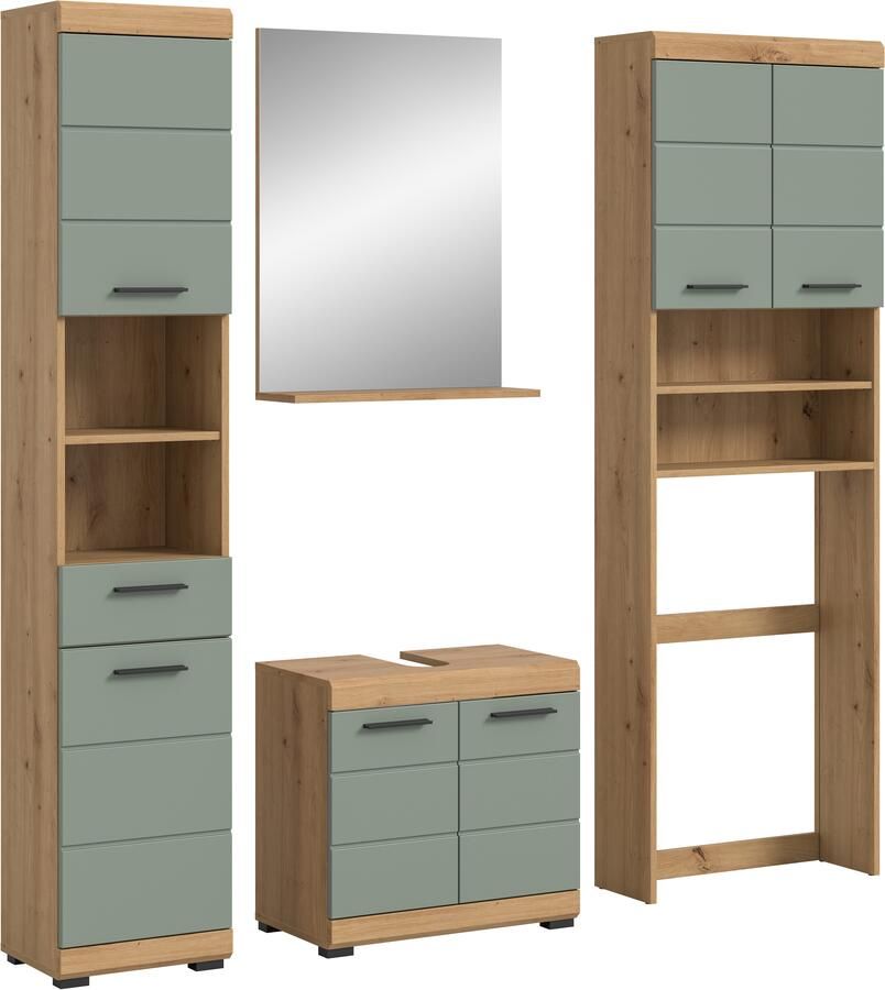 INOSIGN Badkamerserie Siena 4-delig bestaande uit: Hoge kast WBU badkamer spiegel wasmachine ombouwkast (set 4-delig) - Foto 8