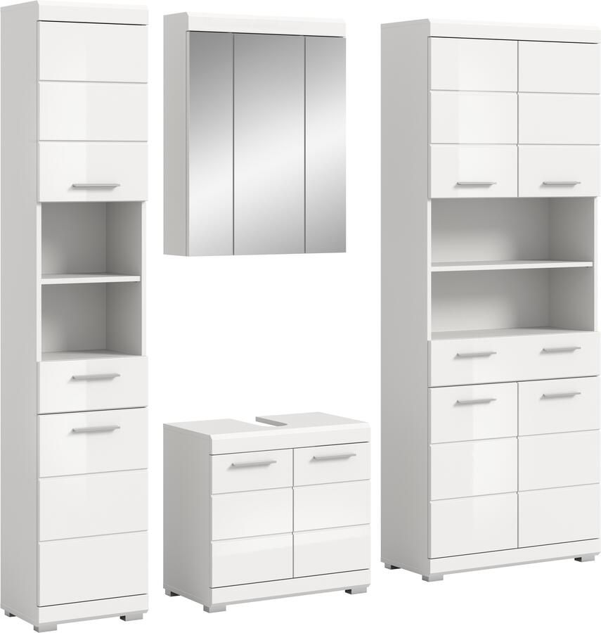 INOSIGN Badkamerserie Siena 4-delig bestaande uit: Smalle hoge kast WBU spiegelkast brede hoge kast (set 4-delig) - Foto 9