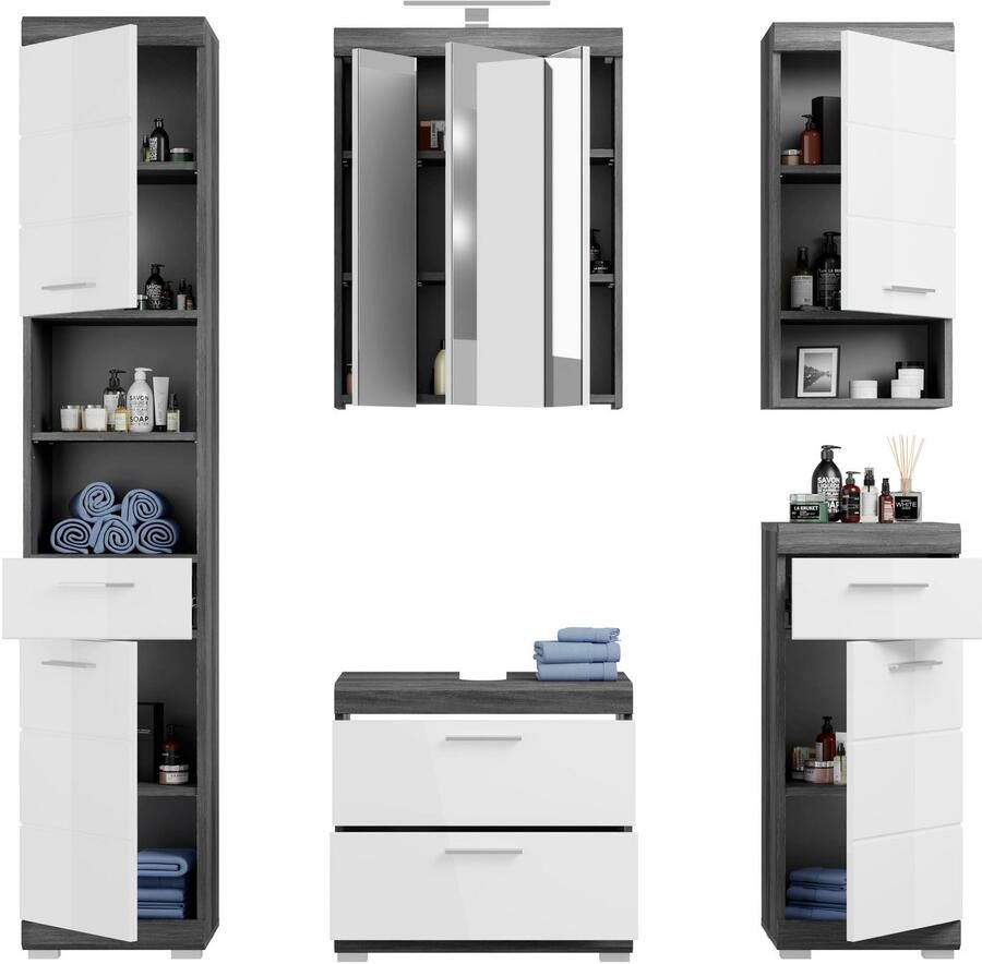 INOSIGN Badkamerserie Siena 5-delig inclusief LED-verlichting bestaande uit: (set 5-delig) - Foto 2
