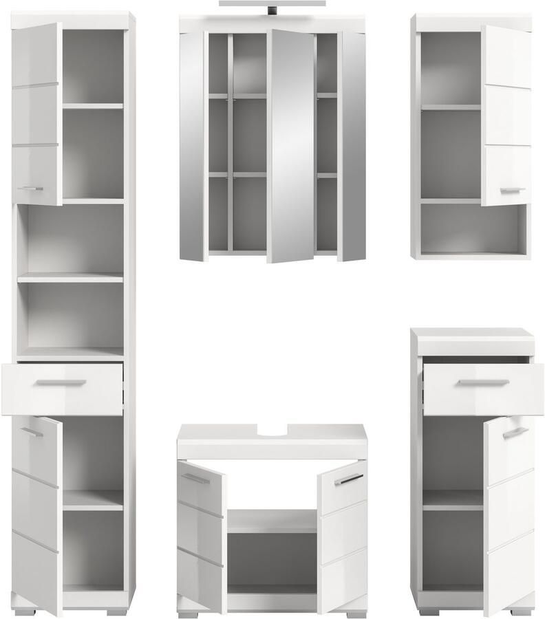 INOSIGN Badkamerserie Siena 5-delig inclusief LED-verlichting bestaande uit: (set 5-delig)