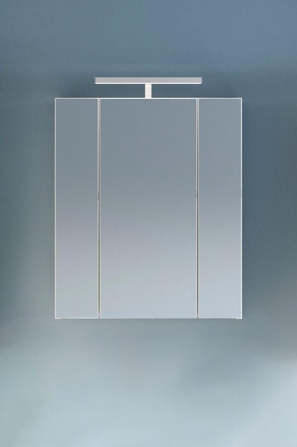 INOSIGN Badkamerspiegelkast Malmö breedte 60 cm incl. LED verlichting 3 spiegeldeuren 9 vakken in verschillende kleuren verkrijgbaar badkamermeubels spiegel badkamerkast badkamer (set) - Foto 8