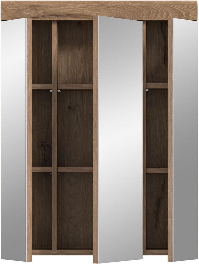 INOSIGN Badkamerspiegelkast Siena breedte 60 cm 3 spiegelt deuren 9 vakken 6 legplanken in verschillende kleuren verkrijgbaar badkamermeubels spiegel badkamerkast badkamer - Foto 3