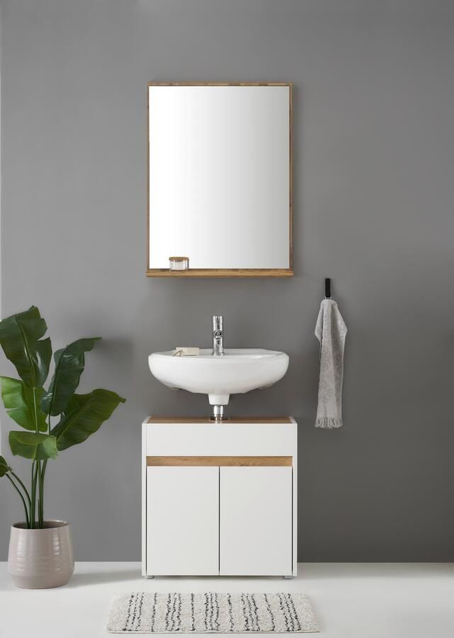 INOSIGN Badmeubelset CITY GIRON badkamer in tijdloos ontwerp 2-delige badkamer Onderkast en spiegel in twee kleuren beschikbaar veel opbergruimte (set 2 stuks) - Foto 10